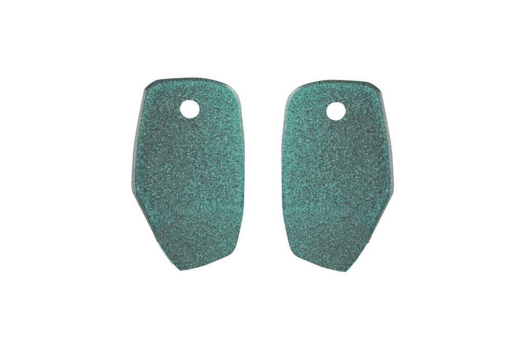 Lisa Kroeber Jewellery Art - Earrings Mix&Match PLATES, Metallic Green