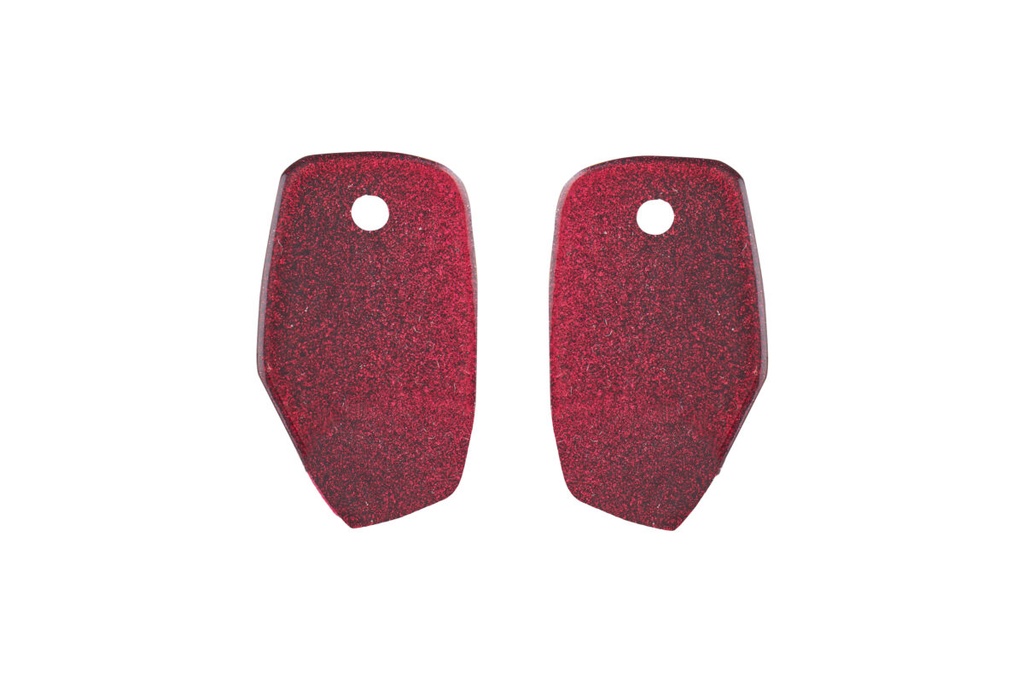 Lisa Kroeber Jewellery Art - Earrings Mix&Match PLATES (ohne Kreolen, nur Platten) - Sparkling Red