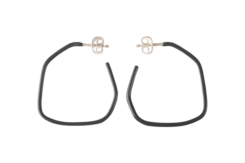 Lisa Kroeber Jewellery Art - Earrings Lines - Jet Black