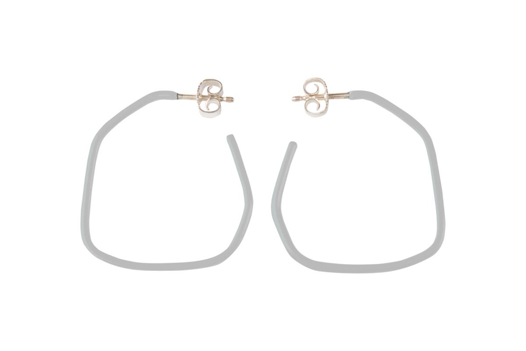 Lisa Kroeber Jewellery Art - Earrings Lines - Window Grey 