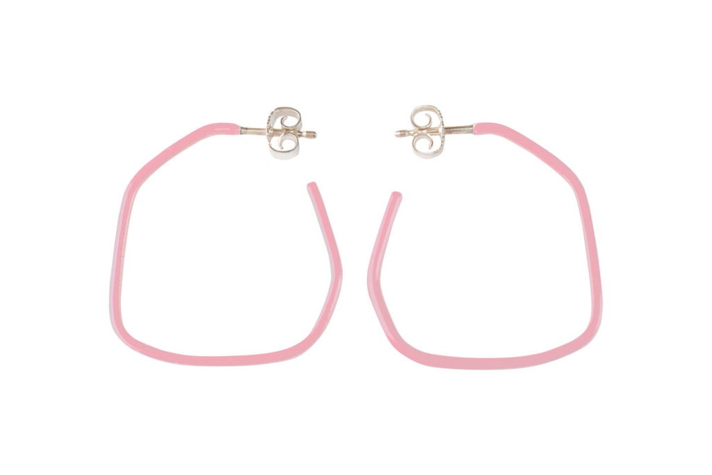 Lisa Kroeber Jewellery Art - Earrings Lines - Light Pink 
