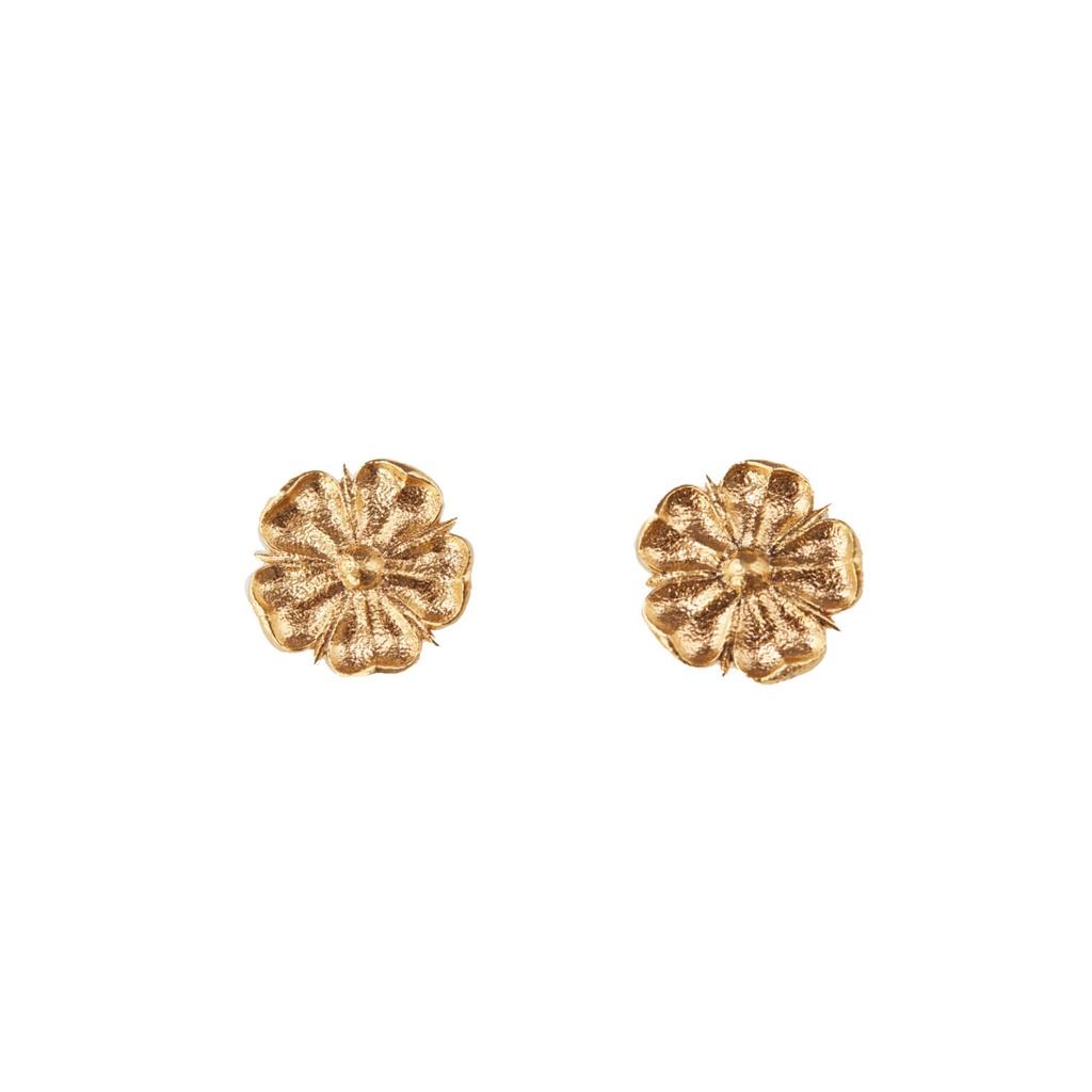 Lisa Kroeber Jewellery Art - Earrings Viljandi Rose - yellow gilded silver