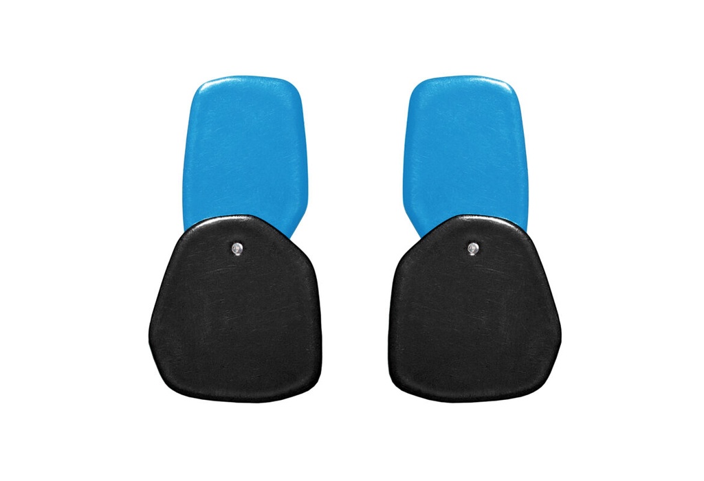 Lisa Kroeber Jewellery Art - Earrings Double Petals, Light Blue / Black