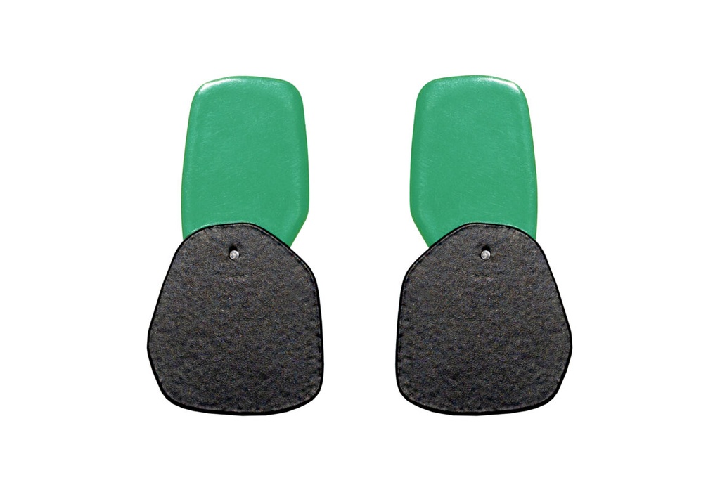 Lisa Kroeber Jewellery Art - Earrings Double Petals, Signal Green / Black