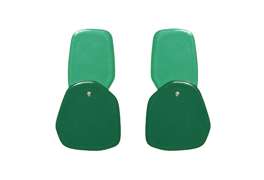Lisa Kroeber Jewellery Art - Earrings Double Petals, Signal Green / Moss Green