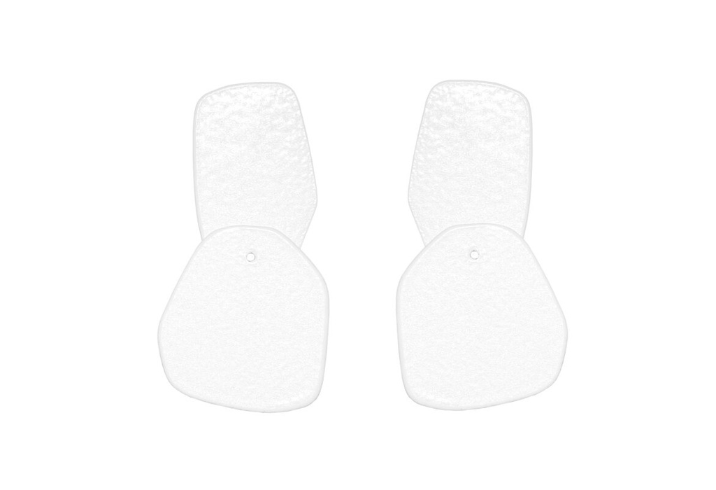 Lisa Kroeber Jewellery Art - Earrings Double Petals, White