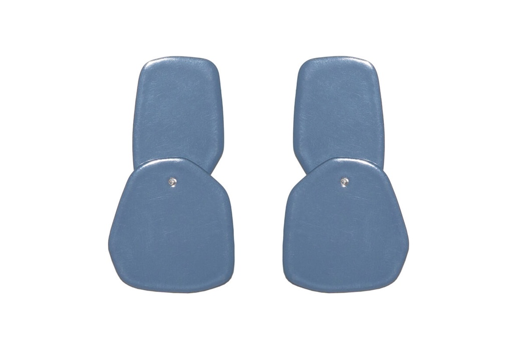 Lisa Kroeber Jewellery Art - Earrings Double Petals, Pigeon blue
