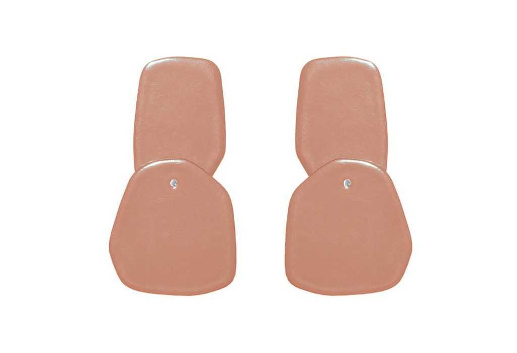 Lisa Kroeber Jewellery Art - Earrings Double Petals, Beige Red