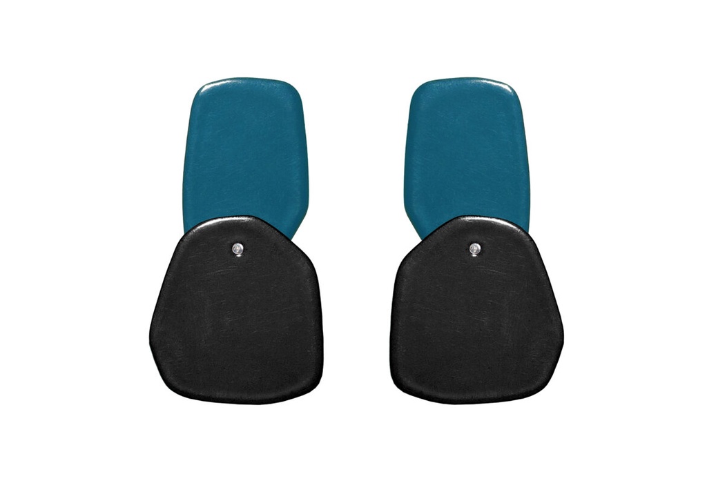 Lisa Kroeber Jewellery Art - Earrings Double Petals, Ocean Blue / Black