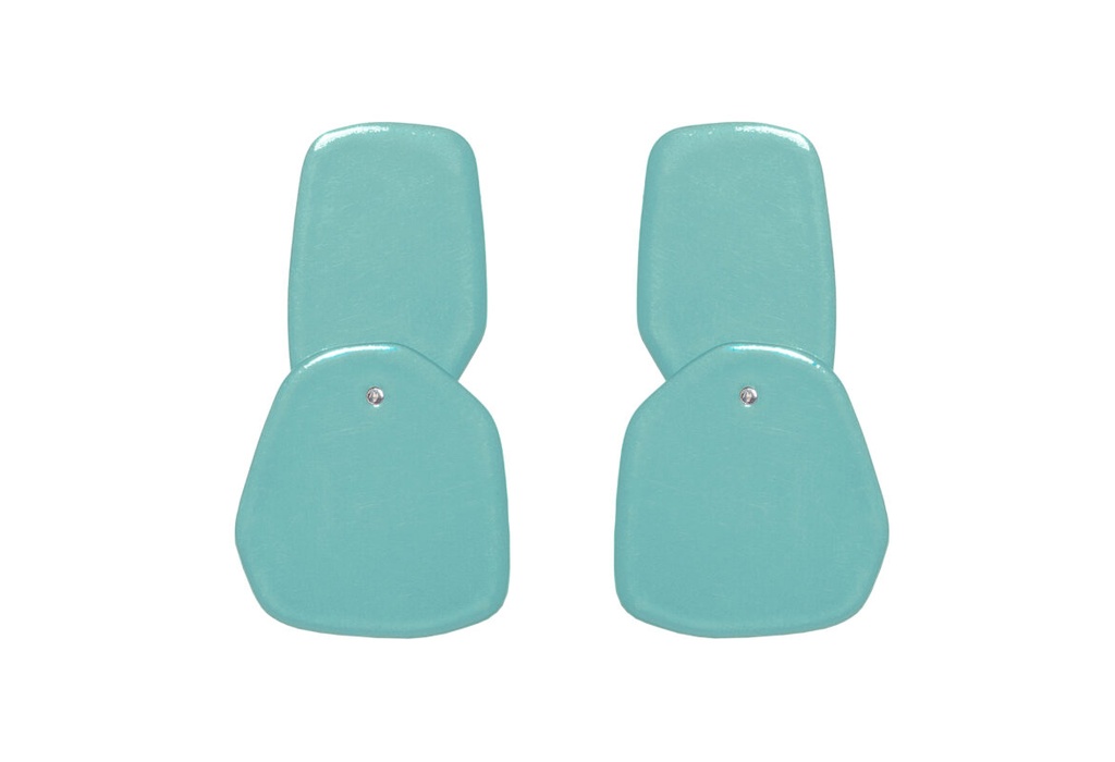 Lisa Kroeber Jewellery Art - Earrings Double Petals, Pastel Turquoise 