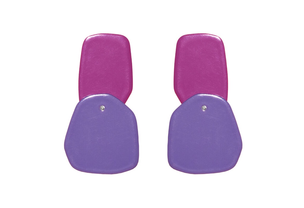 Lisa Kroeber Jewellery Art - Earrings Double Petals, Traffic Purple / Lilac