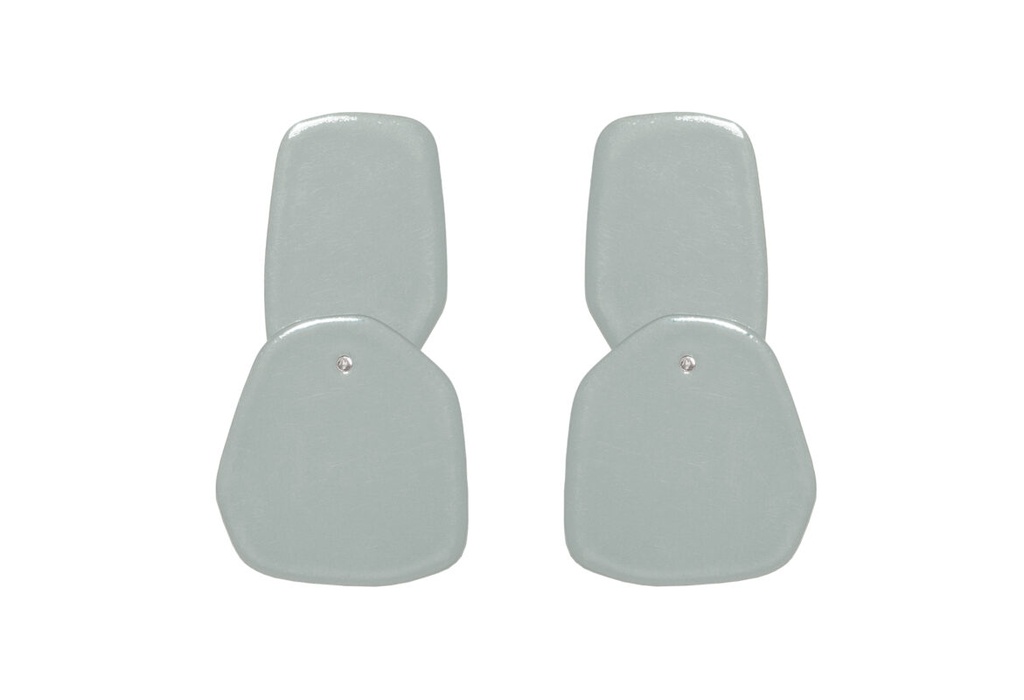 Lisa Kroeber Jewellery Art - Earrings Double Petals, Light grey