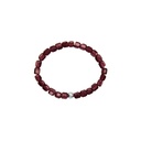 HCA - elastischer Ring - Let’s enjoy nature - Rhodolith - vergoldet