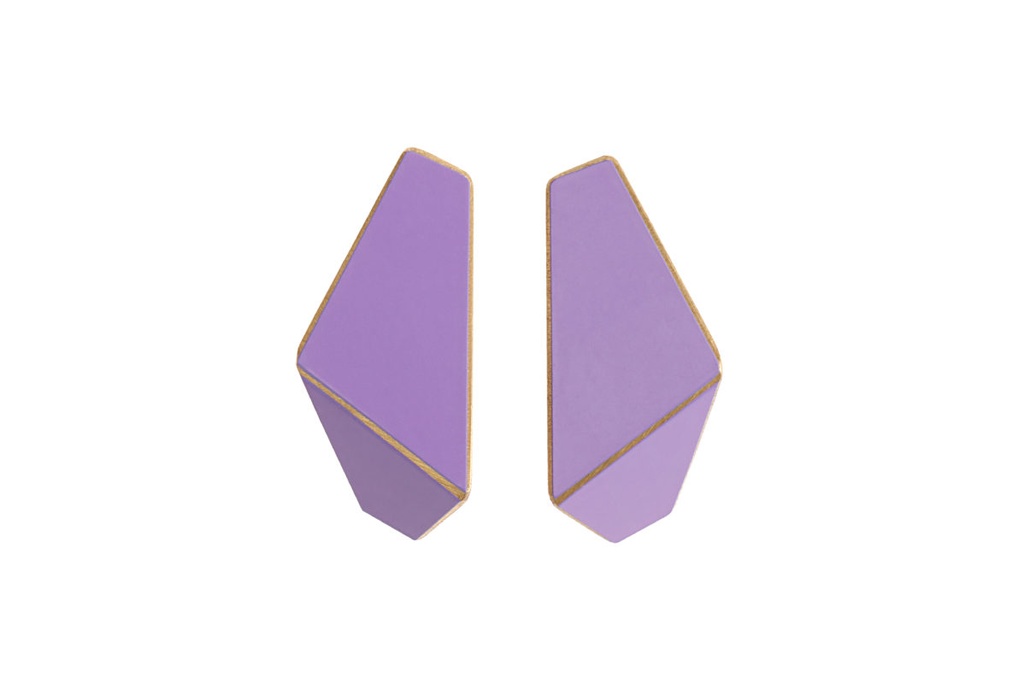Lisa Kroeber Jewellery Art - Earrings Folded slim - Lilac