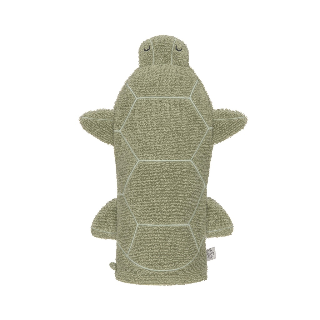 Lässig - Spiel-Waschhandschuh GOTS, Schildkröte Grün