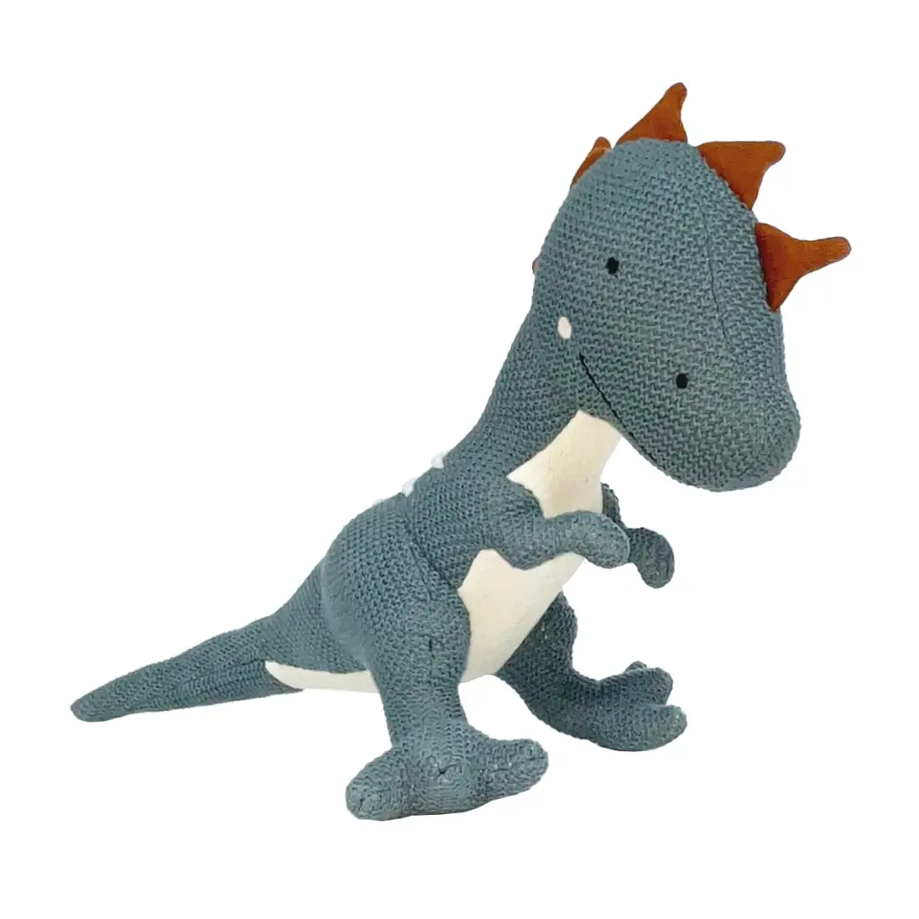 Mea Lini - Stoffpuppe Dino mittel, blau, 20x48cm