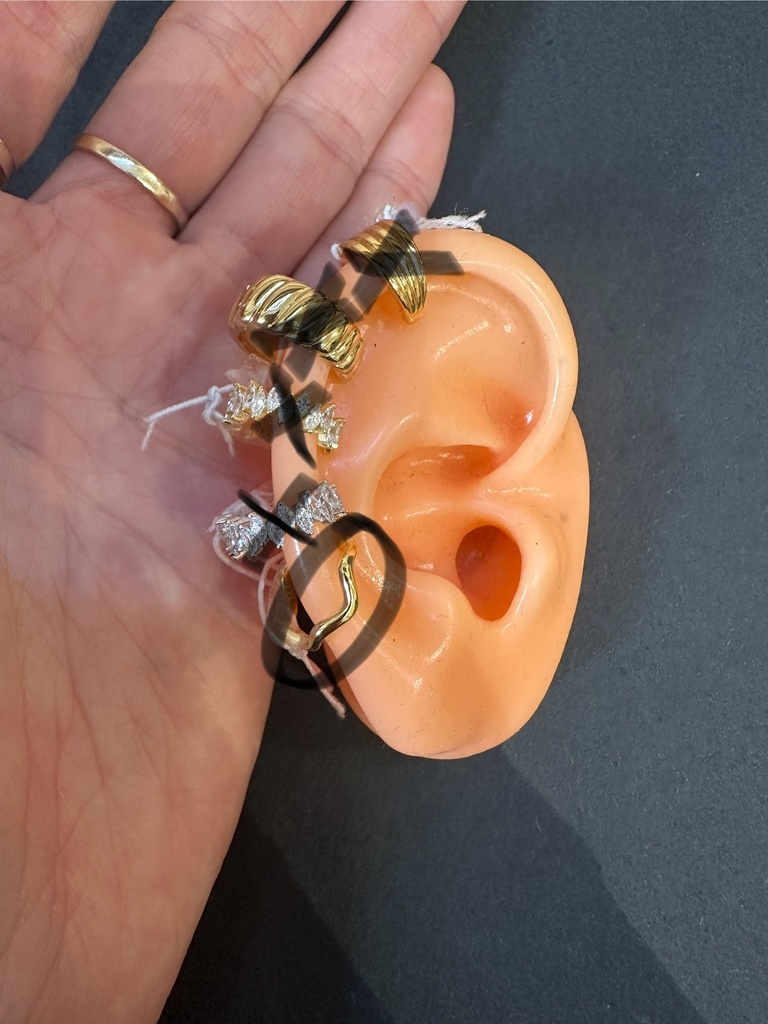 Lulu - Earcuff (einzeln) Zickzack wave vergoldet
