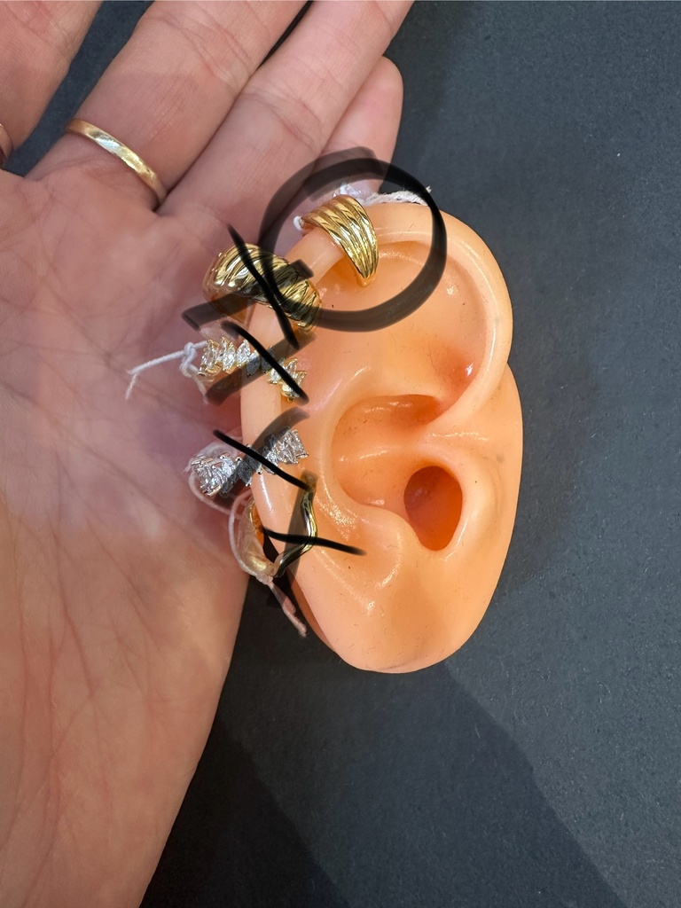 Lulu - Earcuff (einzeln) quattro vergoldet
