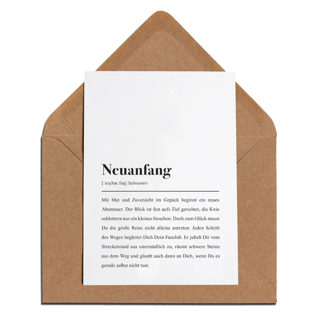 Aemmi - Klappkarte mit Umschlag - Neuanfang