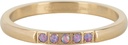 Charmins Ring - R1130 - Goldplated Memoire ring purple opal stones