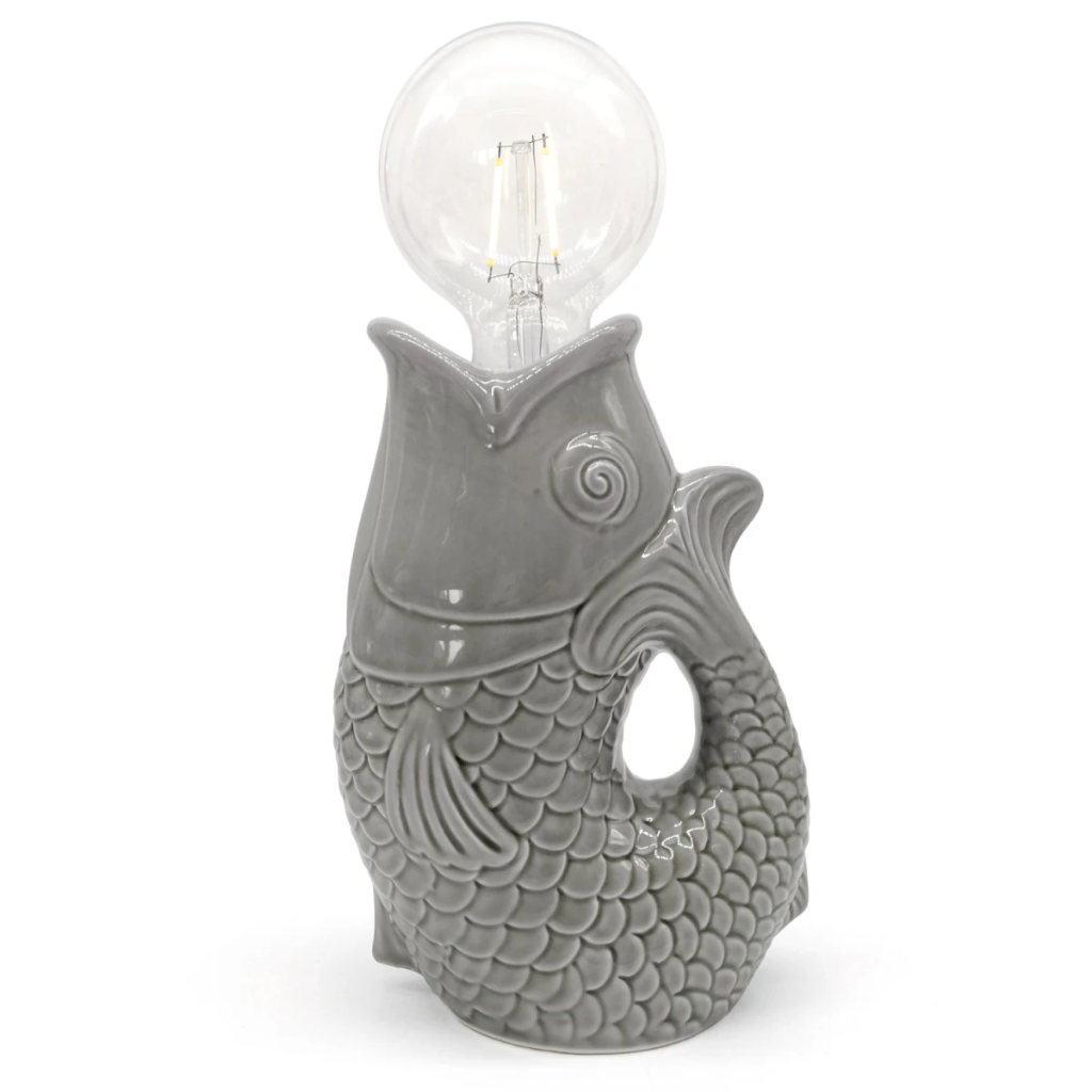 Mea Living - LUCIA Tischleuchte Fisch grau