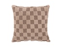 Present Time - Cushion Checker sand brown with dark brown