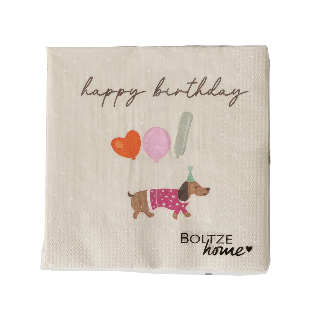 Boltze Home - Tweety Happy Birthday Dackel Servietten