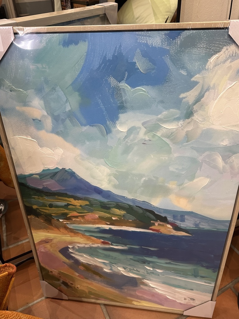 Gemälde 'Coastline' mit Rahmen 60x90cm