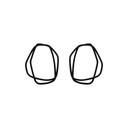 Lisa Kroeber Jewellery Art - Earrings Loops - Jet Black