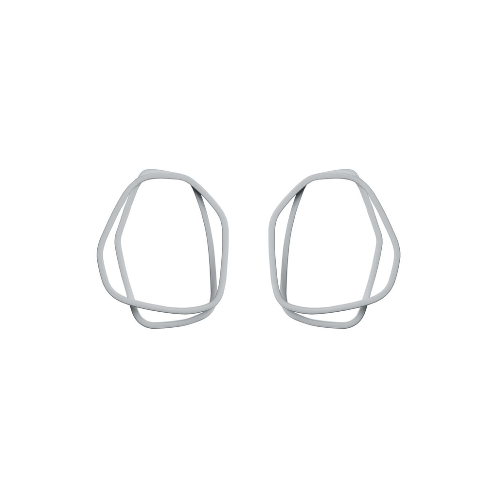 Lisa Kroeber Jewellery Art - Earrings Loops - Window Grey