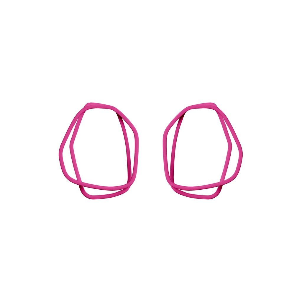 Lisa Kroeber Jewellery Art - Earrings Loops - Magenta