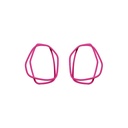 Lisa Kroeber Jewellery Art - Earrings Loops - Magenta