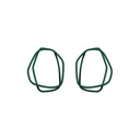 Lisa Kroeber Jewellery Art - Earrings Loops - Moss Green