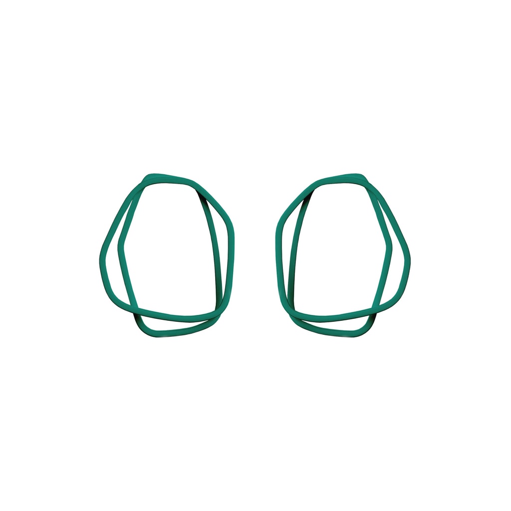 Lisa Kroeber Jewellery Art - Earrings Loops - Opal Green
