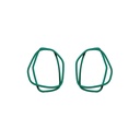 Lisa Kroeber Jewellery Art - Earrings Loops - Opal Green