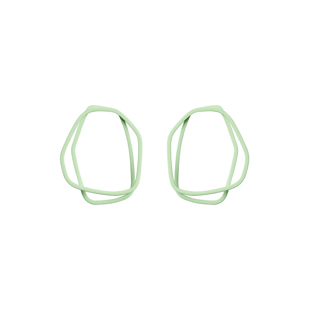 Lisa Kroeber Jewellery Art - Earrings Loops - Pastel Green