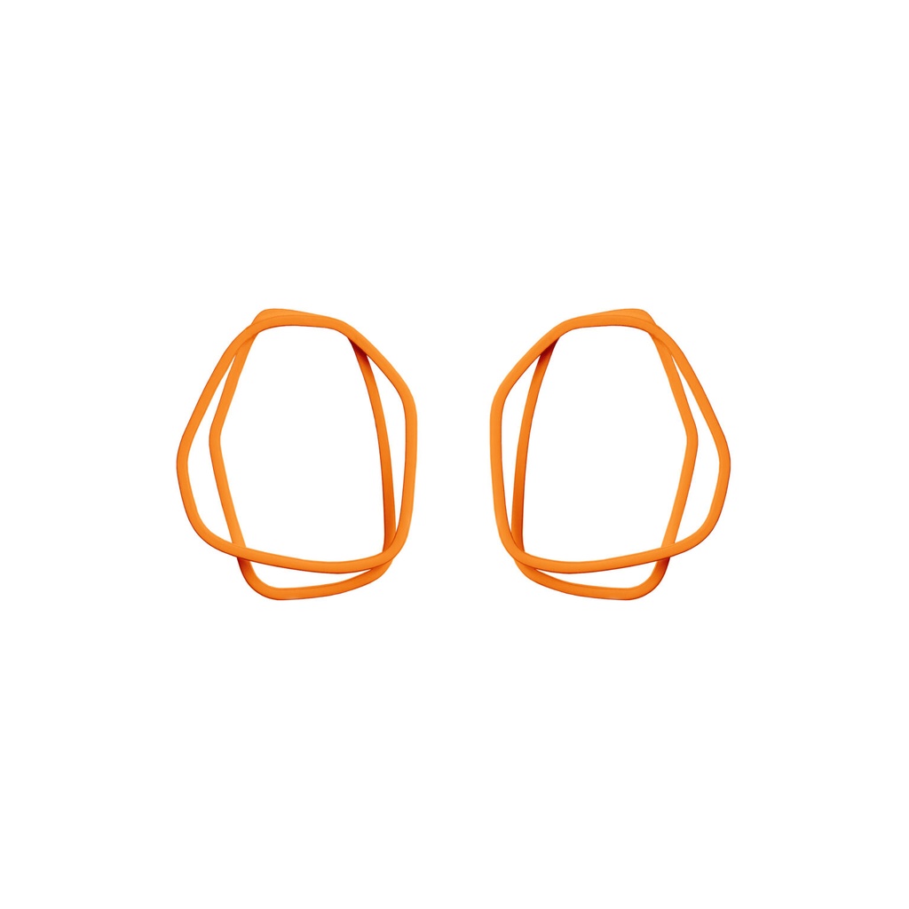 Lisa Kroeber Jewellery Art - Earrings Loops - Pastel Orange