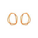 Lisa Kroeber Jewellery Art - Earrings Loops - Pastel Orange