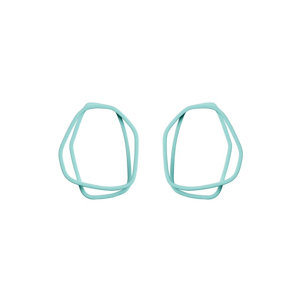 Lisa Kroeber Jewellery Art - Earrings Loops - Pastel Turquoise