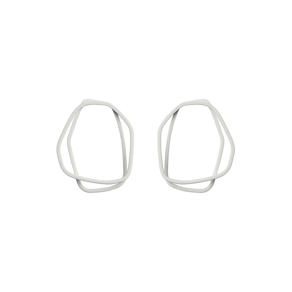 Lisa Kroeber Jewellery Art - Earrings Loops - Signal White