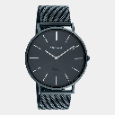 Oozoo Timepieces - Armbanduhr - Vintage Unisex Edelstahl-Mesh-Armband - dunkelblau 42mm