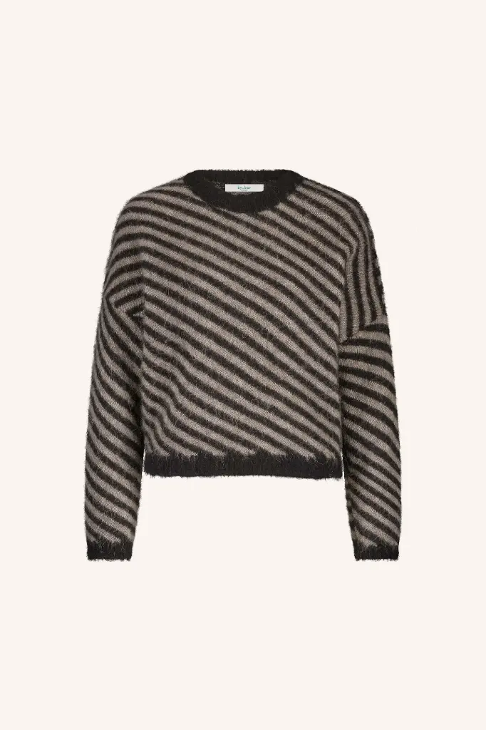 By Bar - Diagonal natural pullover - 730 biscuit