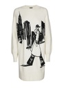 Caroline Biss - Short comfortable jersey dress with embroidery multi color