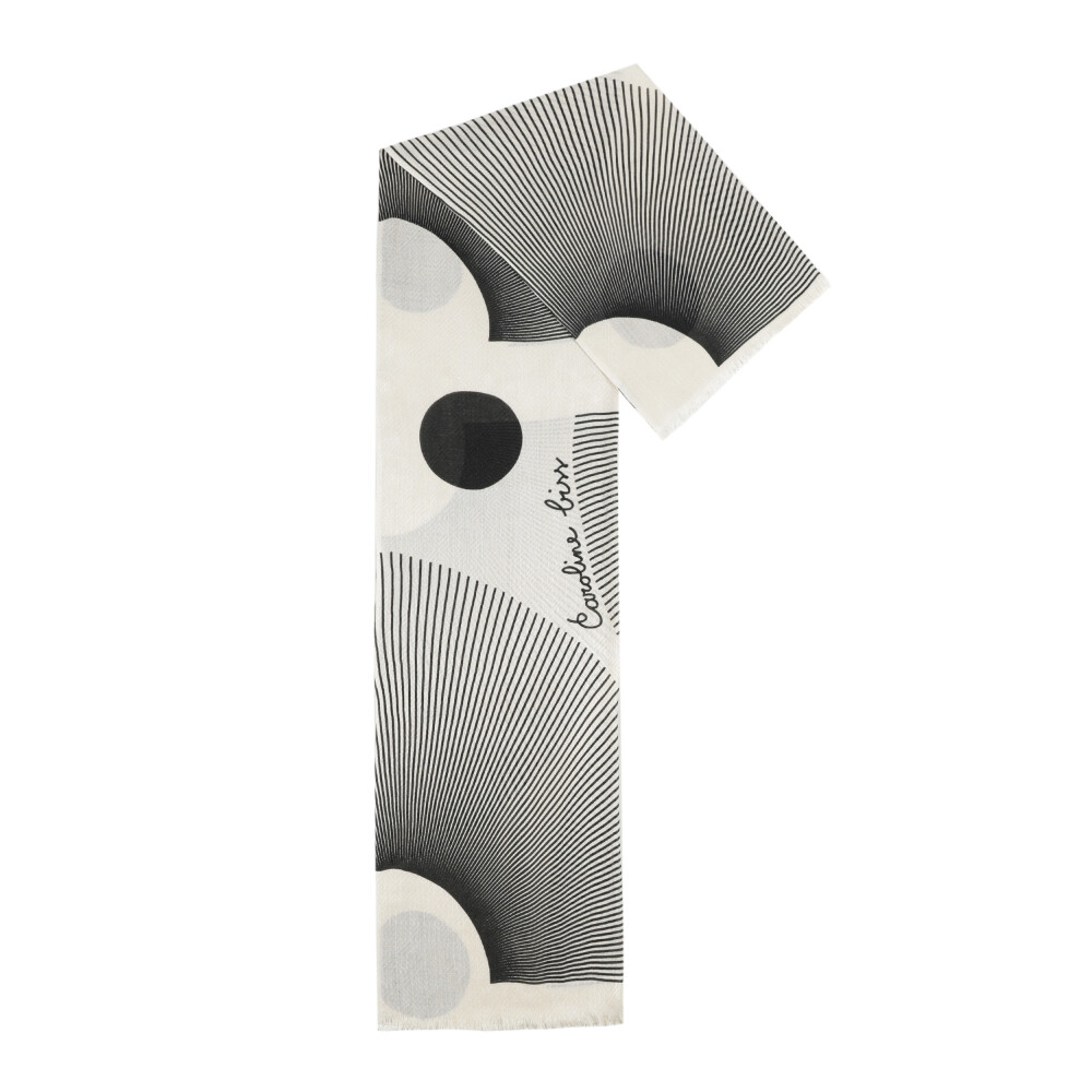 Caroline Biss - Scarf black white minimalist multi
