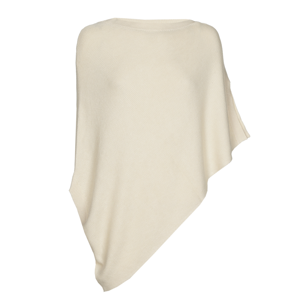 Caroline Biss - Fine-knit poncho cream