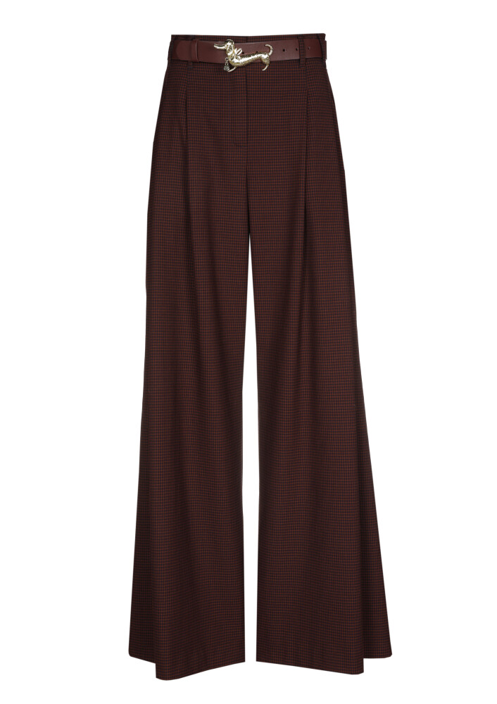 Caroline Biss - WIDE CITY-LOOK PANTS, HIGH WAIST multi color