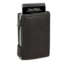 SecWal - Kartenetui mit Geldbeutel XXL Münzfach Wiener Schachtel Leder schwarz (Glattleder)