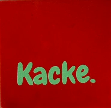 Yett Tiles - Fliese/Untersetzer Kacke rot/mint