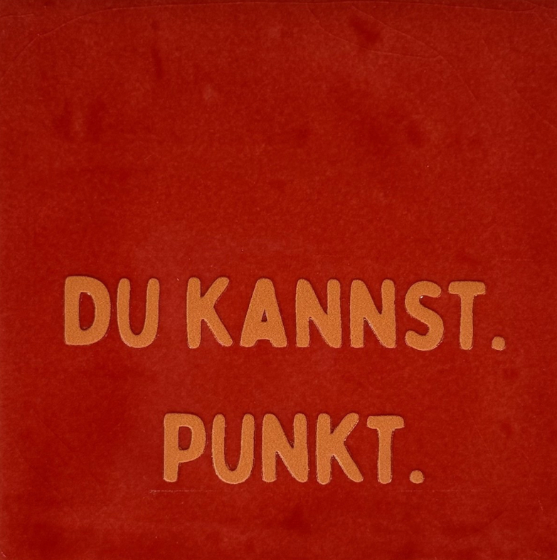 Yett Tiles - Fliese/Untersetzer - Du kannst - Punkt rot/orange