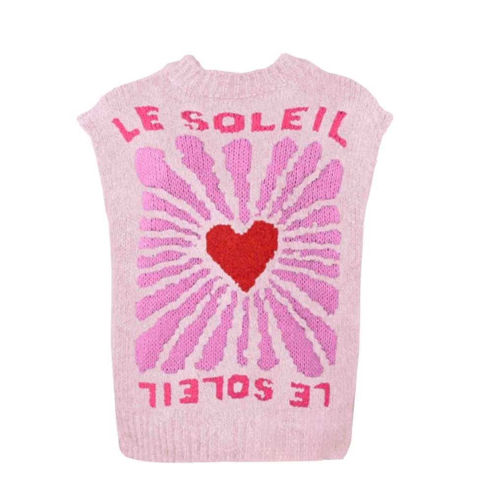 Strickweste Le Soleil rosa pink